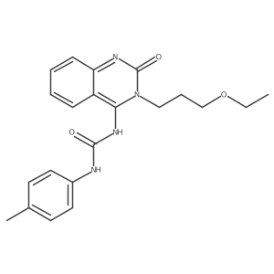 (E)-1-(3-(3-ethoxypropyl)-2-oxo-2,3-dihydroquinazolin-4(1H)-ylidene)-3-(p-tolyl)urea结构式