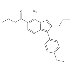 Ethyl 7-amino-2-(methoxymethyl)-3-(4-methoxyphenyl)pyrazolo[1,5-a]pyrimidine-6-carboxylate Structure