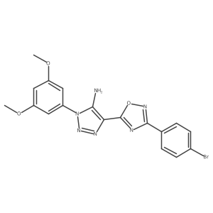 4-(3-(4-bromophenyl)-1,2,4-oxadiazol-5-yl)-1-(3,5-dimethoxyphenyl)-1H-1,2,3-triazol-5-amine Structure