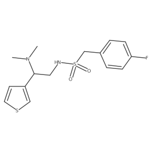 N-(2-(dimethylamino)-2-(thiophen-3-yl)ethyl)-1-(4-fluorophenyl)methanesulfonamide Structure