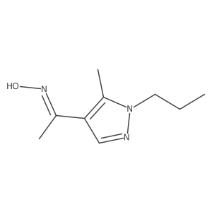 (Z)-1-(5-methyl-1-propyl-1H-pyrazol-4-yl)ethanone oxime结构式
