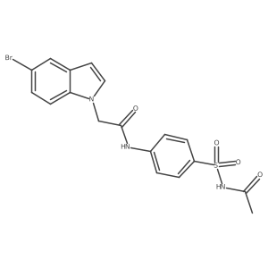 N-[4-(acetylsulfamoyl)phenyl]-2-(5-bromo-1H-indol-1-yl)acetamide Structure
