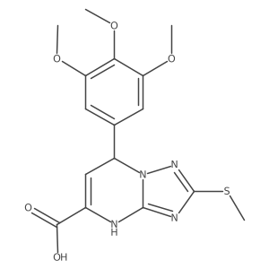 2-(Methylsulfanyl)-7-(3,4,5-trimethoxyphenyl)-3,7-dihydro[1,2,4]triazolo[1,5-a]pyrimidine-5-carboxylic acid Structure