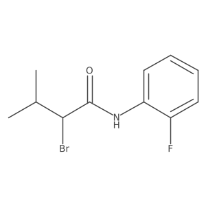 2-bromo-N-(2-fluorophenyl)-3-methylbutanamide结构式