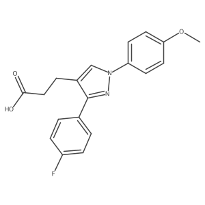 3-(3-(4-Fluorophenyl)-1-(4-methoxyphenyl)-1H-pyrazol-4-yl)propanoic acid结构式