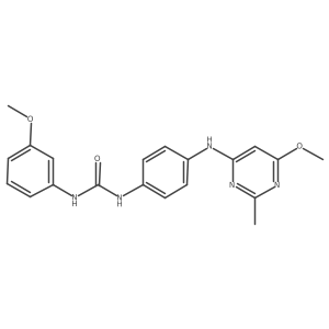 1-(4-((6-Methoxy-2-methylpyrimidin-4-yl)amino)phenyl)-3-(3-methoxyphenyl)urea结构式