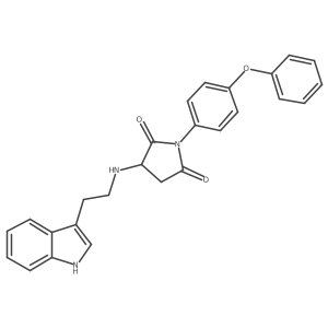 3-{[2-(1H-indol-3-yl)ethyl]amino}-1-(4-phenoxyphenyl)pyrrolidine-2,5-dione Structure