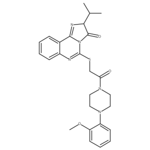 2-isopropyl-5-((2-(4-(2-methoxyphenyl)piperazin-1-yl)-2-oxoethyl)thio)imidazo[1,2-c]quinazolin-3(2H)-one结构式