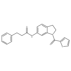 N-(1-(furan-2-carbonyl)indolin-6-yl)-3-phenylpropanamide Structure