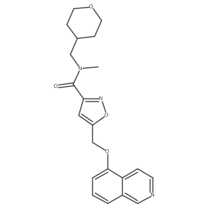 5-[(5-Isoquinolinyloxy)methyl]-N-methyl-N-[(tetrahydro-2H-pyran-4-yl)methyl]-3-isoxazolecarboxamide Structure