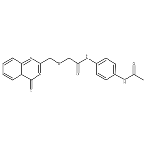 N-(4-acetamidophenyl)-2-[(4-oxo-4aH-quinazolin-2-yl)methylsulfanyl]acetamide结构式