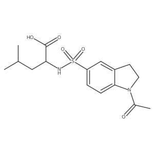 N-[(1-Acetyl-2,3-dihydro-1H-indol-5-yl)sulfonyl]-L-leucine Structure