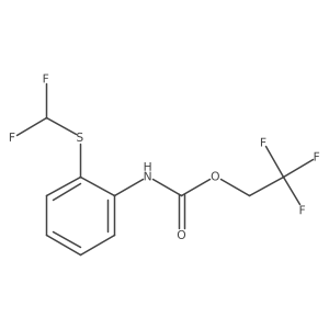 2,2,2-trifluoroethyl N-{2-[(difluoromethyl)sulfanyl]phenyl}carbamate Structure