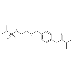 N-(2-((N,N-dimethylsulfamoyl)amino)ethyl)-4-isobutyramidobenzamide结构式