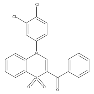 [4-(3,4-dichlorophenyl)-1,1-dioxido-4H-1,4-benzothiazin-2-yl](phenyl)methanone结构式