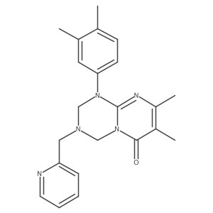 1-(3,4-dimethylphenyl)-7,8-dimethyl-3-(2-pyridylmethyl)-1,2,3,4-tetrahydro-6H-pyrimido[1,2-a][1,3,5]triazin-6-one结构式