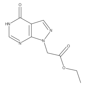 Ethyl (4-oxo-4,5-dihydro-1H-pyrazolo[3,4-d]pyrimidin-1-yl)acetate结构式