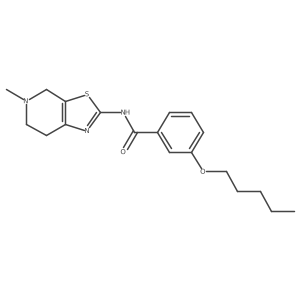 N-{5-Methyl-4H,5H,6H,7H-[1,3]thiazolo[5,4-C]pyridin-2-YL}-3-(pentyloxy)benzamide结构式