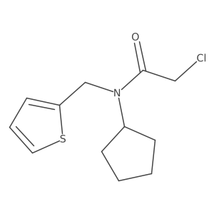 2-chloro-N-cyclopentyl-N-[(thiophen-2-yl)methyl]acetamide Structure