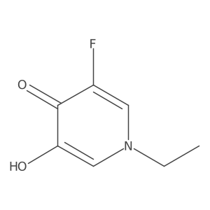 1-Ethyl-3-fluoro-5-hydroxypyridin-4-one结构式