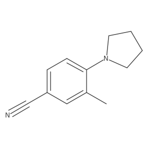 3-Methyl-4-(pyrrolidin-1-yl)benzonitrile结构式