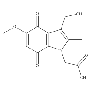 2-(3-(Hydroxymethyl)-5-methoxy-2-methyl-4,7-dioxo-4,7-dihydro-1H-indol-1-yl)acetic acid结构式