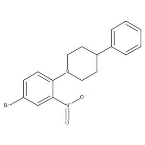 1-(4-Bromo-2-nitrophenyl)-4-phenylpiperidine结构式