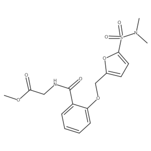 methyl 2-(2-((5-(N,N-dimethylsulfamoyl)furan-2-yl)methoxy)benzamido)acetate结构式