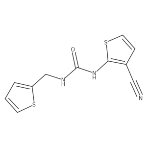 1-(3-Cyanothiophen-2-yl)-3-(thiophen-2-ylmethyl)urea结构式