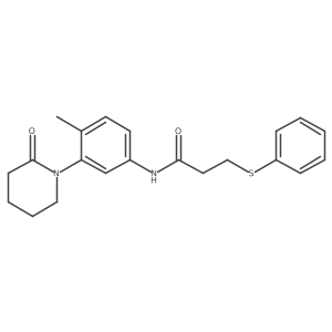 N-(4-methyl-3-(2-oxopiperidin-1-yl)phenyl)-3-(phenylthio)propanamide Structure