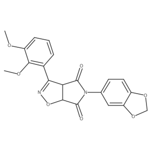 (3aR,6aS)-5-(1,3-benzodioxol-5-yl)-3-(2,3-dimethoxyphenyl)-3aH-pyrrolo[3,4-d][1,2]oxazole-4,6(5H,6aH)-dione Structure
