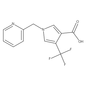 1-(pyridin-2-ylmethyl)-4-(trifluoromethyl)-1H-pyrrole-3-carboxylic acid结构式