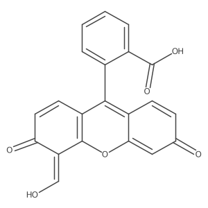 2-(5-Formyl-6-hydroxy-3-oxo-3H-xanthen-9-yl)benzoic acid结构式