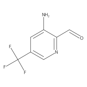 3-Amino-5-(trifluoromethyl)picolinaldehyde结构式