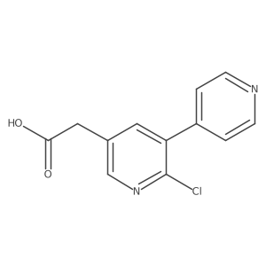 2-Chloro[3,4a(2)-bipyridine]-5-acetic acid结构式