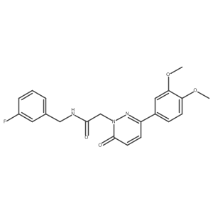 2-[3-(3,4-dimethoxyphenyl)-6-oxo-1(6H)-pyridazinyl]-N-(3-fluorobenzyl)acetamide结构式