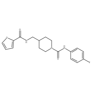 N-(4-fluorophenyl)-4-((furan-2-carboxamido)methyl)piperidine-1-carboxamide结构式