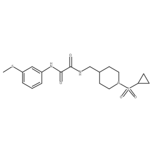 N1-((1-(cyclopropylsulfonyl)piperidin-4-yl)methyl)-N2-(3-(methylthio)phenyl)oxalamide结构式