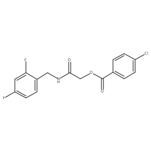 2-[(2,4-Difluorobenzyl)amino]-2-oxoethyl 4-chlorobenzoate Structure