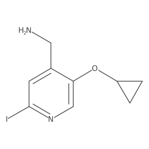 (5-Cyclopropoxy-2-iodopyridin-4-YL)methanamine结构式