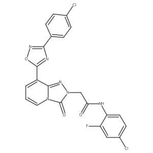 N-(4-chloro-2-fluorophenyl)-2-{8-[3-(4-chlorophenyl)-1,2,4-oxadiazol-5-yl]-3-oxo[1,2,4]triazolo[4,3-a]pyridin-2(3H)-yl}acetamide Structure
