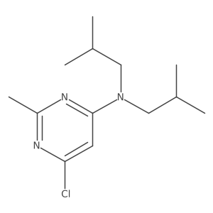 6-chloro-2-methyl-N,N-bis(2-methylpropyl)pyrimidin-4-amine结构式