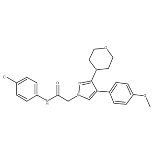 N-(4-chlorophenyl)-2-(4-(4-methoxyphenyl)-3-morpholino-1H-pyrazol-1-yl)acetamide Structure