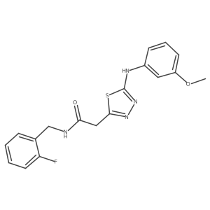 N-(2-fluorobenzyl)-2-(5-((3-methoxyphenyl)amino)-1,3,4-thiadiazol-2-yl)acetamide Structure