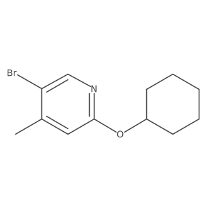 5-Bromo-2-(cyclohexyloxy)-4-methylpyridine结构式
