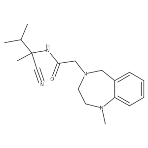 N-(1-cyano-1,2-dimethylpropyl)-2-(1-methyl-2,3,4,5-tetrahydro-1H-1,4-benzodiazepin-4-yl)acetamide结构式