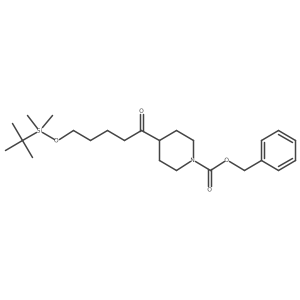 Benzyl 4-(5-((tert-butyldimethylsilyl)oxy)pentanoyl)piperidine-1-carboxylate Structure