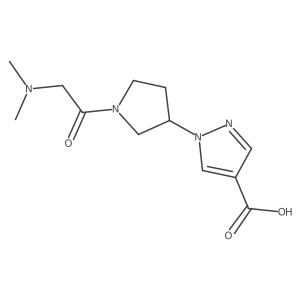 1-(1-(2-(Dimethylamino)acetyl)pyrrolidin-3-yl)-1H-pyrazole-4-carboxylic acid Structure