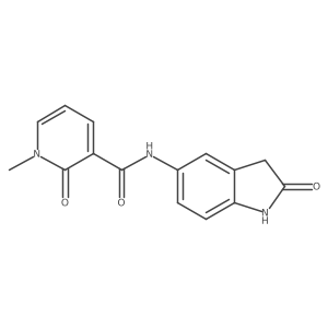 1-methyl-2-oxo-N-(2-oxoindolin-5-yl)-1,2-dihydropyridine-3-carboxamide Structure
