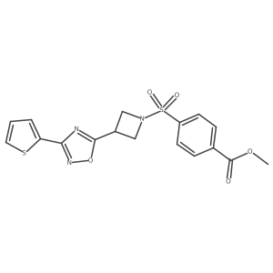 Methyl 4-((3-(3-(thiophen-2-yl)-1,2,4-oxadiazol-5-yl)azetidin-1-yl)sulfonyl)benzoate Structure